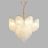 Миниатюра фото подвесная люстра ilamp rockfeller 8095-800 sgd+wh | 220svet.ru