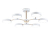 Миниатюра фото потолочная светодиодная люстра на штанге ambrella light linetech fl516333/6 wh/fgd | 220svet.ru