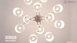 Миниатюра фото бра crystal lux sergio ap1 gold | 220svet.ru